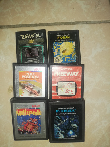 6 Cartuchos De Atari 2600 (de Uso) 