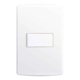 Conjunto 1 Interruptor Simples 4x2 Branco Siena 6511 Alumbra