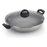 Panela Wok Frigideira Antiaderente Cerâmica 3,2l 28cm Cinza