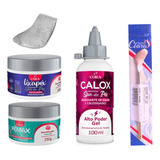 Kit Spa Dos Pés Calox Gel Lixapéx + Pémax + Esp. 222 + Bota