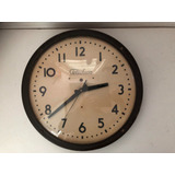 Reloj Antiguo De Pared Estilo Ferroviario Funciona (1 Pila )