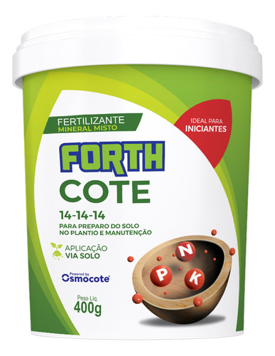 Fertilizante Forth Cote 14-14-14 100% Osmocote 3 Meses 400g