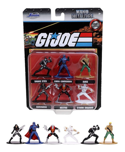 Gi Joe Set 6 Figuras  Hasbro Nano Metalfigs Jada