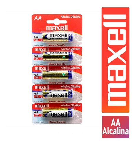 Pack 5 Pilas Alcalinas Aa Maxell