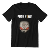 Polera Unisex Freefire Casco Videojuego Estampado Algodon