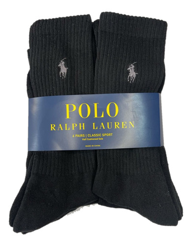 Calcetin Largo Polo Ralph Lauren Original 6 Pares