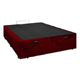 Cama Box Baú Viúvao Suede Vermelho