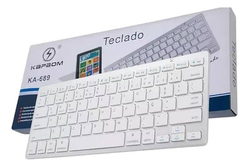 Teclado Slim Bluetooth Sem Fio Tablet Note iPad Mac Celular