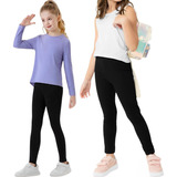 Kit 2 Calça Legging Infantil Menina Juvenil Legi Preta