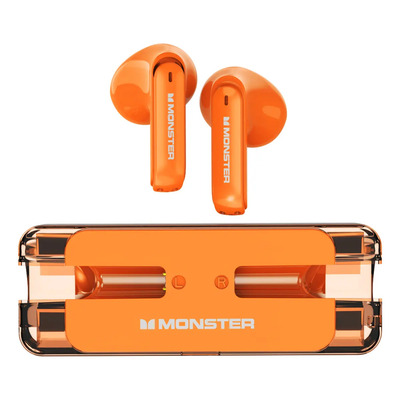 Audifonos Inalámbricos Monster Xkt08 5.3 Baja Latencia Lujo Color Naranja | MercadoLibre