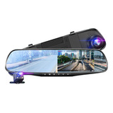 Cámara Dual Carro Espejo Retrovisor Dvr Reversa Sensor 4.3pl