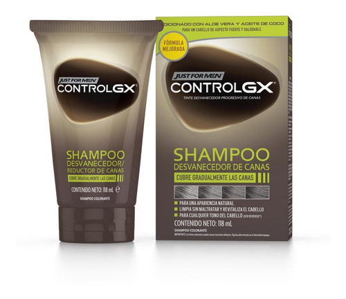 Shampoo Control Gx Just For Men Cubre Canas Gradual