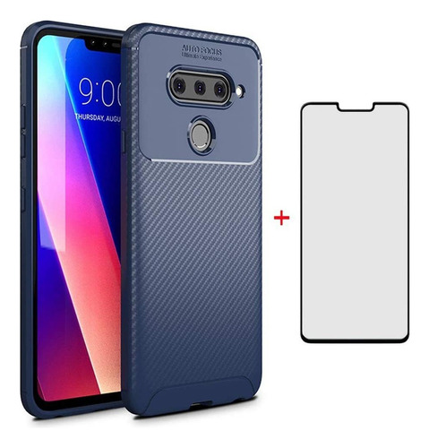 Para LG V40 Thinq Con Pantalla De Vidrio Templado Prote749