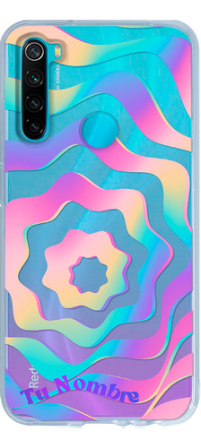 Funda Para Xiaomi Para Mujer Curvas Colores Con Tu Nombre