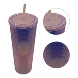 Termo Tumbler Vaso Studded Plastico Popote 700 Ml Colores Color Ombre Bling