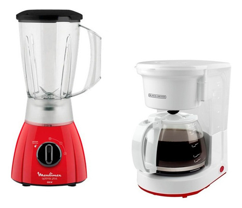 Licuadora Moulinex Optimix Plus 550w + Cafetera Black Decker