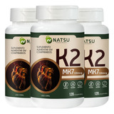 Vitamina K2 Mk7 Menaquinona-7 Kit 360 Cápsulas Original Full