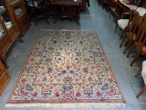 Manyantiques Alfombra Antigua Lana Hecha A Mano 265 X 200 