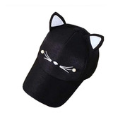 Gorra Beisbol Ajustable Mujer Bordada Orejas De Gato Kawaii