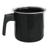 Caneca Indução Esmaltada 1450ml Preta