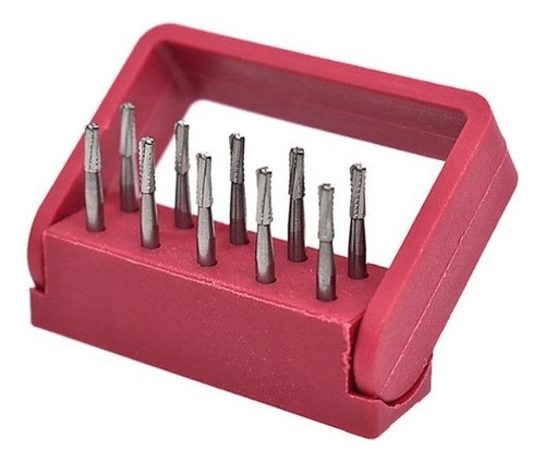 Kit De Fresas Dentales Para Corte De Metal Tungsteno 10 Pz