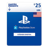 Cartão Psn $25 Dólares Gift Card Ps4 Ps5 Psn 25 Americana