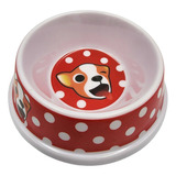 Plato Para Perros Y Gatos 16cm Fashion Rojo De Melamina