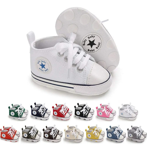 Zapato Tenis Lona Bebé Niña Niño Antiderrapantes 11\u002F12\u002F13 Cm | MercadoLibre
