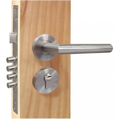 Cerradura de Seguridad Dexter 6505 de Acero Inoxidable para Puerta con 4 Bulones y 5 Llaves | Meses sin interés