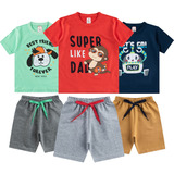 Combo 3 Conjunto Menino Infantil Roupa Masculina De Criança 