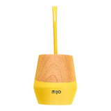 Mate Diseño Mijo De Madera Caldén Con Bombilla Amarillo