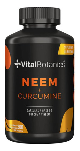 Suplemento En Cápsulas Vitalbotanics  Suplemento Alimenticio Neem + Curcumine Cúrcuma/neem En Frasco 200 Un