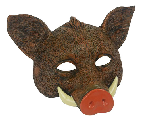 Máscara De Jabalí De Halloween Máscara De Cabeza Marrón