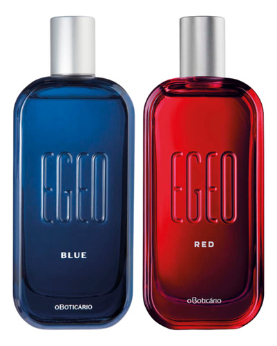 Combo Egeo Blue Colônia 90ml + Egeo Red Colônia 90ml Kit Presente O Boticário Masculino E Feminino Fragrância Amadeirada E Impactante + Brinde.
