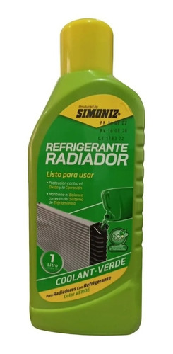 Liquido Aditivo Refrigerante Radiador Enfriamiento Vehículos