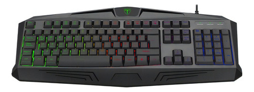 Teclado Gamer Alambrico T-dagger Tanker Qwerty Esp Rainbow