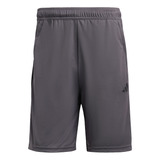 Shorts De Entrenamiento Train Essentials Piqué 3 Franjas Ib8