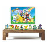 Pokémon Kit 8 Displays + Painel Md2 Decoração De Festa