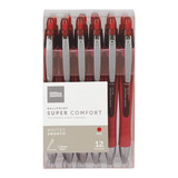 Office Depot Super Agarre Cómodo Retráctil Bolígrafos, 1,0 M