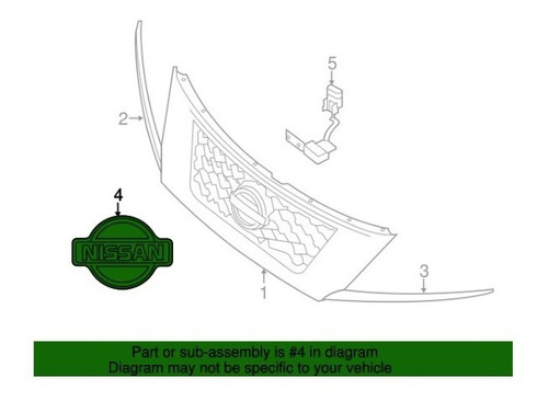 Emblema Logo Delantero Nissan Pathfinder Original Foto 5
