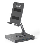 10 En 1 Usb C Hub Con Stand Plegable Pd 100w Hdmi Para iPad