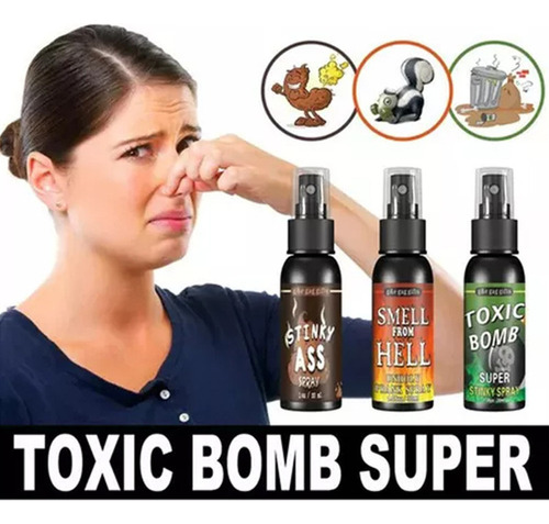 3 Peças Spray Líquido Mal Cheiro Bomba Fedor Gás