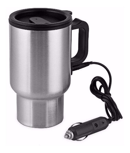 Vaso Termico 12v De Acero Inoxidable Para Auto Con Tapa