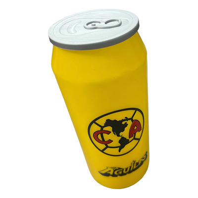 Termo 1l Vaso Botella Cilindro Envase Plastico Lata America Amarillo
