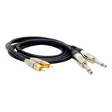 Juego De Cable 2 Plug A 2 Rca X 1 Mts Hamcelectronic