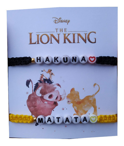 Pulseras Para Parejas O Amigos Hakuna Matata Rey Leon 