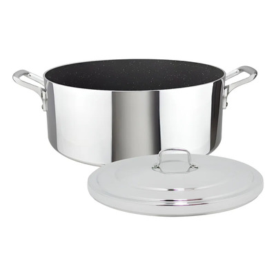 Arrocera Budinera 40 Cm Teflon, Aluminio Triple Fuerte Plateado | Meses sin interés
