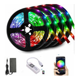 Kit Tira Led Rgb 5050 Wifi 20 Mts Control Fuente 12v 