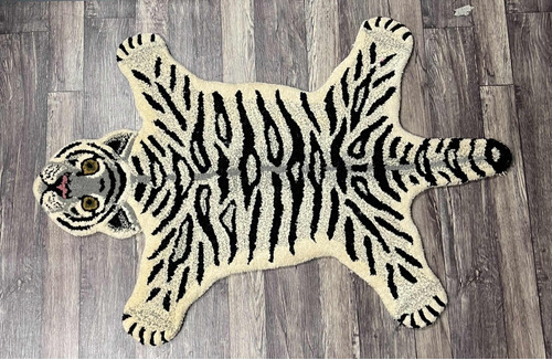 Alfombra Tigre Blanco 60x90cm Suave Persa Kreatex