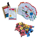 130 Letras Caja Madera + Cartas Abecedario Educativos Niños